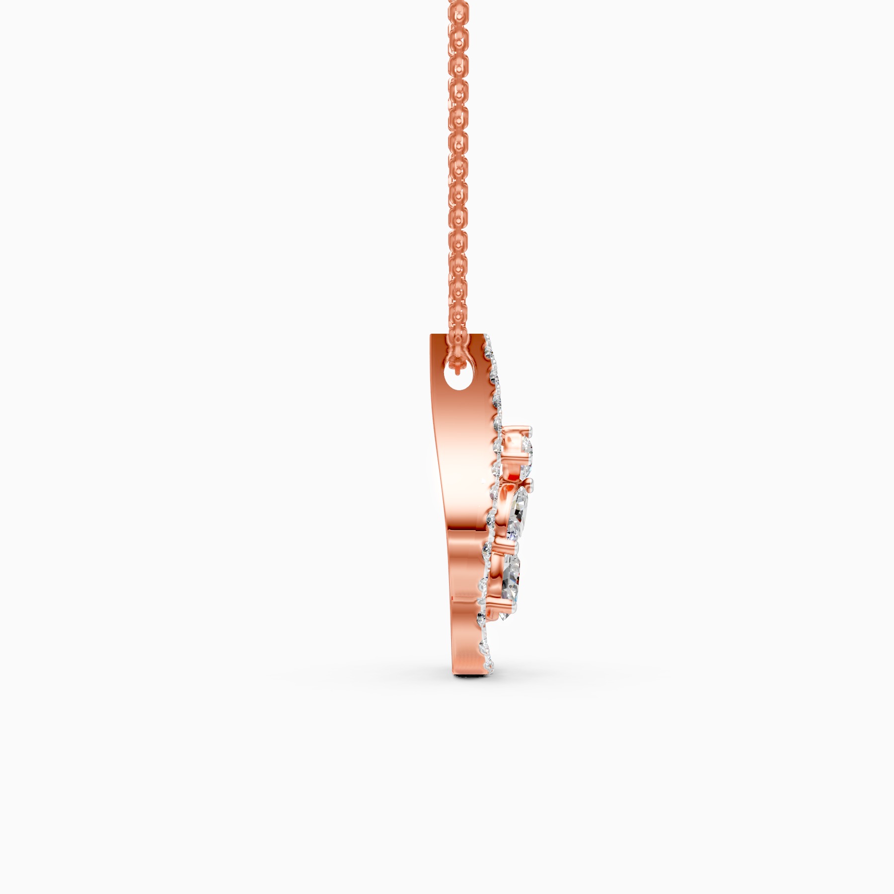 Designer Floral Lab Grown Diamond Pendant Necklace